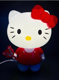 Resim doğan hediyelik Hello Kitty 3 Kademe Led Işıklı Çocuk Masa Gece Lambası-3d Galaxy Kuromi My Melody Sevgili Oyuncak 