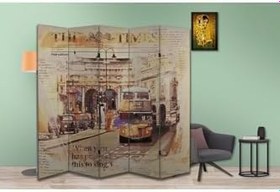Resim Şehir Temalı Özel Tasarım Paravan Room Divider PRV1260, 180 x 180 