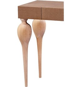 Resim Dresuar Tombul Torna Model Ham Kayın Retro Ayak Orta Çekmece Mdf Tabla Kutuda Sevk El Yapım Natürel 