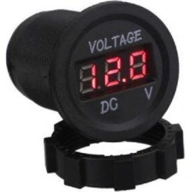 Resim Motorobit Dijital Voltaj Göstergesi 6-30V Kırmızı / A04 