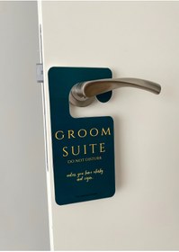 Resim The Istanbul Event Damat Odası Yeşil Kapı Kolu Askısı - Groom Suite Do Not Disturb 