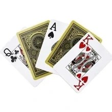 Resim Hype Store Gold Jumbo Plastik Su Geçirmez Jumbo Blackjack Iskambil Oyun Kağıdı CIN885SR 