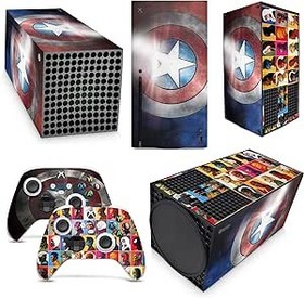 Resim GNG Hero Shield Skins Compatible with Xbox Series X Console Decal Vinal Sticker + 2 Controller Set 