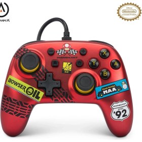 Resim PowerA Nintendo Switch Kablolu Nano Oyun Kolu Lisanslı Mario Kart Red Edition 