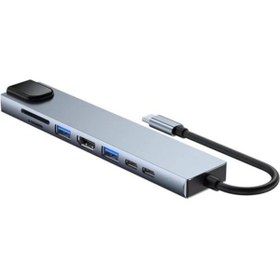Resim Kelepir Fırsatlar 8 In 1 Ethernet Sd Usb Type C Hub Hdmı Girişli Macbook Çevirici Chromebook Dell Huawei Lg 
