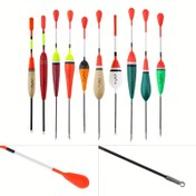 Resim 10 adet Set, 20 adet Set Karışık Boyutlu Renkli Balıkçılık Yükselticileri 14.3cm - 20.1cm 1g - 4g Kaya Gölleri ve Barajlar için 