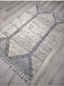 Resim Eko Halı Sydney Sdy01 White Grey Modern Dokulu Halı 120X180 Cm 
