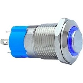 Resim Çin E12a-b ,m12 Kontak-1a Mavi-24v Kalıcı Buton 