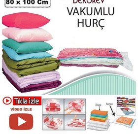 Resim 2 Adet Büyük Boy 80 CM x 100 CM Vakumlu Poşet Vakumlu Hurç Vakuml 