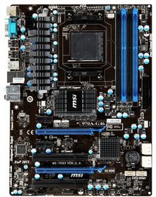 Resim MSI 970A-G46 AMD 970, DDR3, AM3, SATA6Gb/s, USB3.0, ATX Anakart 