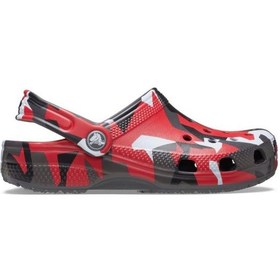 Resim Crocs 211171 Classic Geo Camo Clog K Kırmızı Çocuk Terlik Bej 