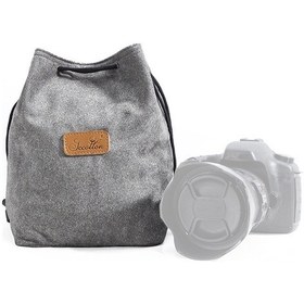 Resim Sccotton Astar Darbeye Dayanıklı Dijital Koruma Taşınabilir Slr Lens Çantası Mikro Tek Kamera Çantası Kare Gri L 