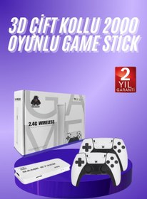 Resim AyrStore 3D 4K Hd 2.4G Game Stick 4K Ultra Hd Oyun Konsolu Çift Kollu 