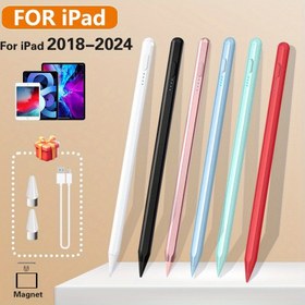 Resim Apple iPad (2018 ve sonrası) için Eğim Duyarlı Avuç İçi Reddetmeli Stylus Kalem - 6./7./8./9./10. Nesil, iPad Pro 11"/12.9", Air 3/4/5/6 & Mini 5/6 ile uyumlu - iPad için Hassas Dijital Kalem 