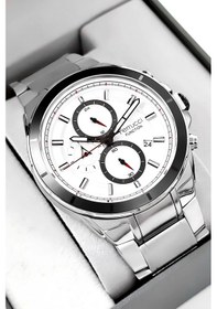 Resim Ferrucci Erkek Kol Saati Function Gümüş Renk, 3 Atm Su Geçirmezlik Bileklik Ile Sdfer003 Gümüş - Beyaz 