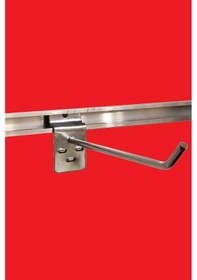 Resim 10 Cm 350 Adet Siyah Kanallı Pano Kancası Raf Askısı Galvaniz 