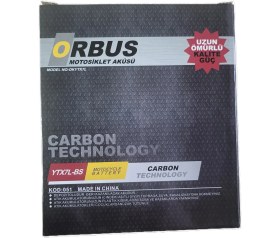 Resim Orbus Akü 12V 7AH AMPERYTX7L-BS Motorsiklet Aküsü 