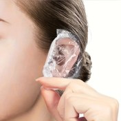 Resim 100 Adet Elastik Şeffaf Su Geçirmez Kulak Kılıfı, Saç Boyası, Duş, Spa, Kuaför Kuaförlük İçin Tek Kullanımlık Kulak Koruyucuları - Kimyasal İşlem Saç Koruma Araçları ve Aksesuarları 