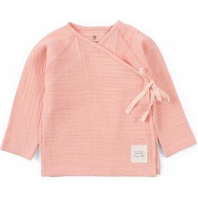 Resim Little Gusto Kruvaze Yaka Müslin Bebek Ceketi Pembe Organik Pamuk Pembe 