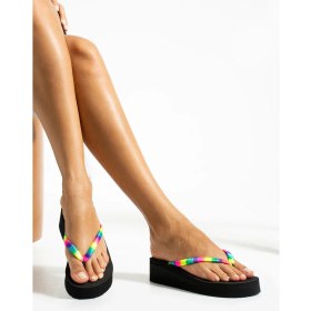 Resim Khayt Ally Renkli Rahat Kadın Parmak Arası Plaj Terliği 