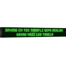 Resim Depo Tabela Reklam Yeşil Kayan Yazı LED Tabela 32 x 256 cm Tek Taraflı Depo Reklam Tabela 