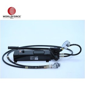 Resim Worldforce 11237 Manometre Göstergeli 1000 Bar Kare Tip 3.5 Litre Çift Etkili Dahili Hidrolik Pompa 