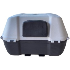 Resim TİEN MOTOR Tien 44 Litre Motosiklet Çantası - Gri - OTOMATİK KİLİT 