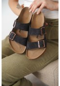 Resim Arizona Günlük Ortopedik Unisex Tokalı Terlik Siyah 
