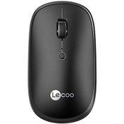 Resim WS209 Dual Mod Bluetooth Şarj Edilebilir Optik Siyah Kablosuz Mouse Lecoo