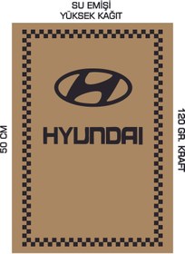 Resim duha trend 35x50 120 Gr. Kraft Kağıt Oto Paspası Hyundai Dikey 100 Adet 