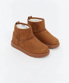 Resim LC Waikiki LCW STEPS Bej Süet Görünümlü Kız Bebek Ev Botu Panduf 