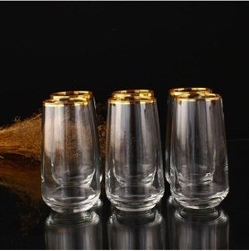 Resim 420015 6'lı Meşrubat Bardağı Su Bardağı Altın Altın 