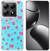 Resim Zore 14t Pro Kılıf Airbag Tasarımlı İksp Hadra Kapak - Kelebek Kelebek 