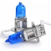 Resim CRN 12V 100W H3 Coolblue 5000 Kelvin Beyaz Ampül Takım 