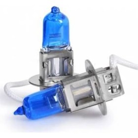 Resim CRN 12V 100W H3 Coolblue 5000 Kelvin Beyaz Ampül Takım 