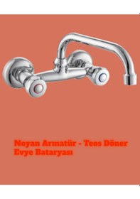 Resim Evye Bataryası /noyan Armatür Teos Döner Evye Bataryası Krom 