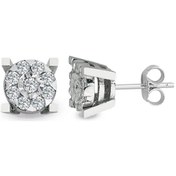 Resim 0.72 Ct. Modern Tasarım Coronet Tektaş Küpe 