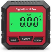 Resim Springsun Kırmızı Abs Dijital İklinometre - Ahşap, Otomobil, İş Makinesi İçin Açı Ölçer, Manyetik, 0.05 Çözünürlük, Pil Yok 