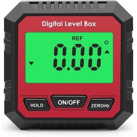 Resim Springsun Kırmızı Abs Dijital İklinometre - Ahşap, Otomobil, İş Makinesi İçin Açı Ölçer, Manyetik, 0.05 Çözünürlük, Pil Yok 