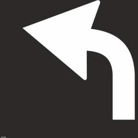 Resim İsg Tabelam 50x50/kompozit/Sola Dönen Ok Boyama Şablonu 