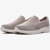 Resim Skechers Dynamight Memory Foam Taban Bağcıksız Erkek Bej Günlük Spor Ayakkabı 