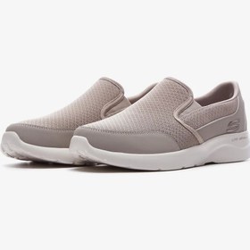 Resim Skechers Dynamight Memory Foam Taban Bağcıksız Erkek Bej Günlük Spor Ayakkabı 