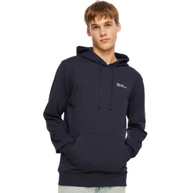 Resim JACK WOLFSKIN ERKEK SWEATSHIRT Tommy Hoody Lacivert Kapüşonlu 
