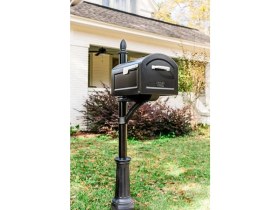 Resim MarkEntegra Dekoratif Posta Kutusu Direği - Siyah 