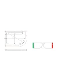 Resim Shower 90X120 Oval Asimetrik Flat Duş Teknesi 