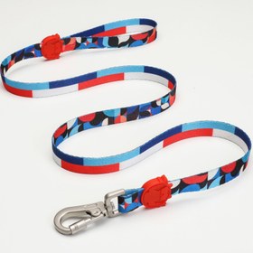 Resim Lindo Dogs Red Line Köpek Gezdirme Kayışı Kırmızı/Mavi Medium 