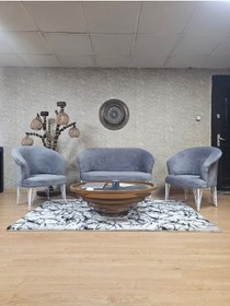 Resim SEVİNÇ MOBİLYA TEDDY Takım Beyaz Boyalı Telli Ayak Çay Seti Koltuk - Berjer , Balkon, Salon, Ofis 