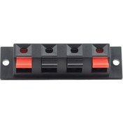 Resim 4Lü Hoparlör Terminal Soketi Panel Montaj Tip Yaylı Speaker Ses 