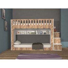 Resim İnci Seyyar Merdivenli İkili Ranza Çb M1- 