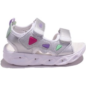 Resim Vicco 321f24y204 Hilda Beyaz Ortopedik Günlük Işıklı Kız Çocuk Spor Sandalet Beıge Bej 